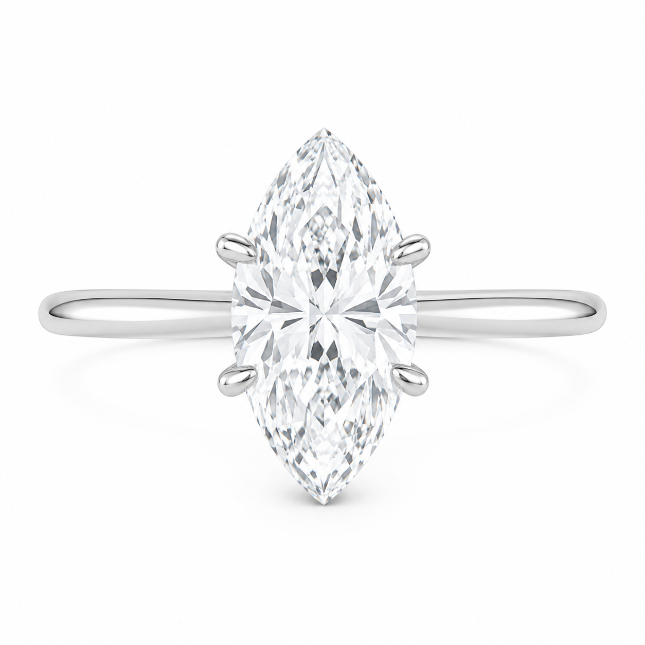 NEW: 3.00 ctw Marquise cut ring 14K gold