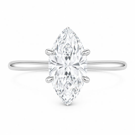NEW: 3.00 ctw Marquise cut ring 14K gold