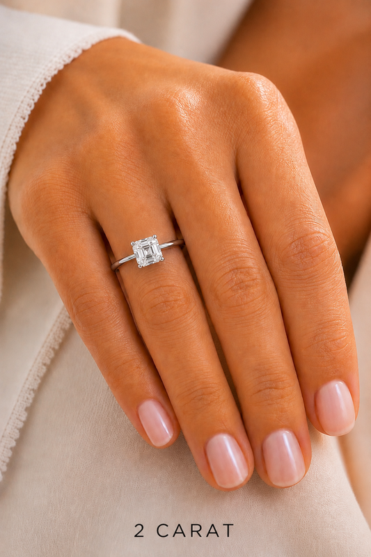 NEW: Engagement Ring 2.00 ctw Asscher Cut 14K gold