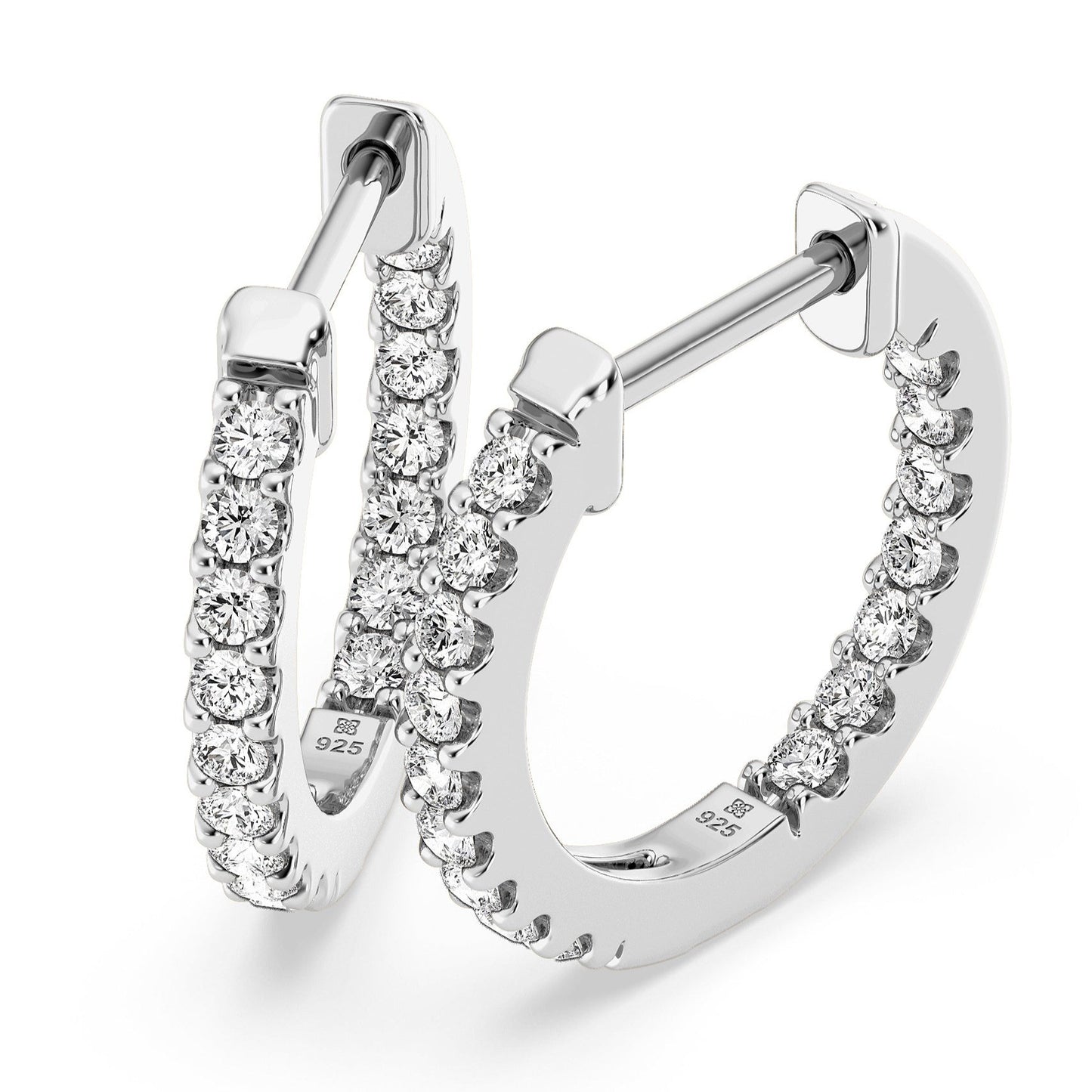 Inside-Out Diamond Hoop Earrings 0.25Ct