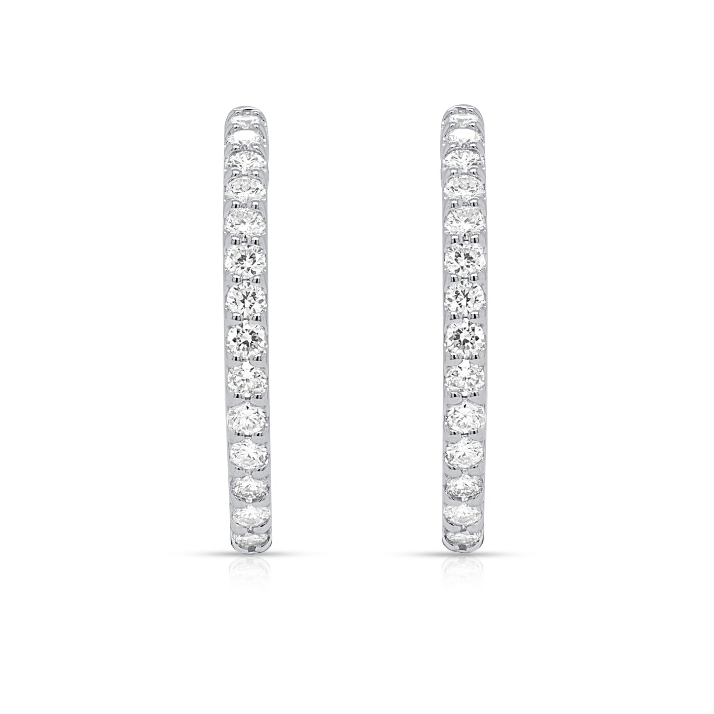 Diamond Hoop Earrings 0.50Ct