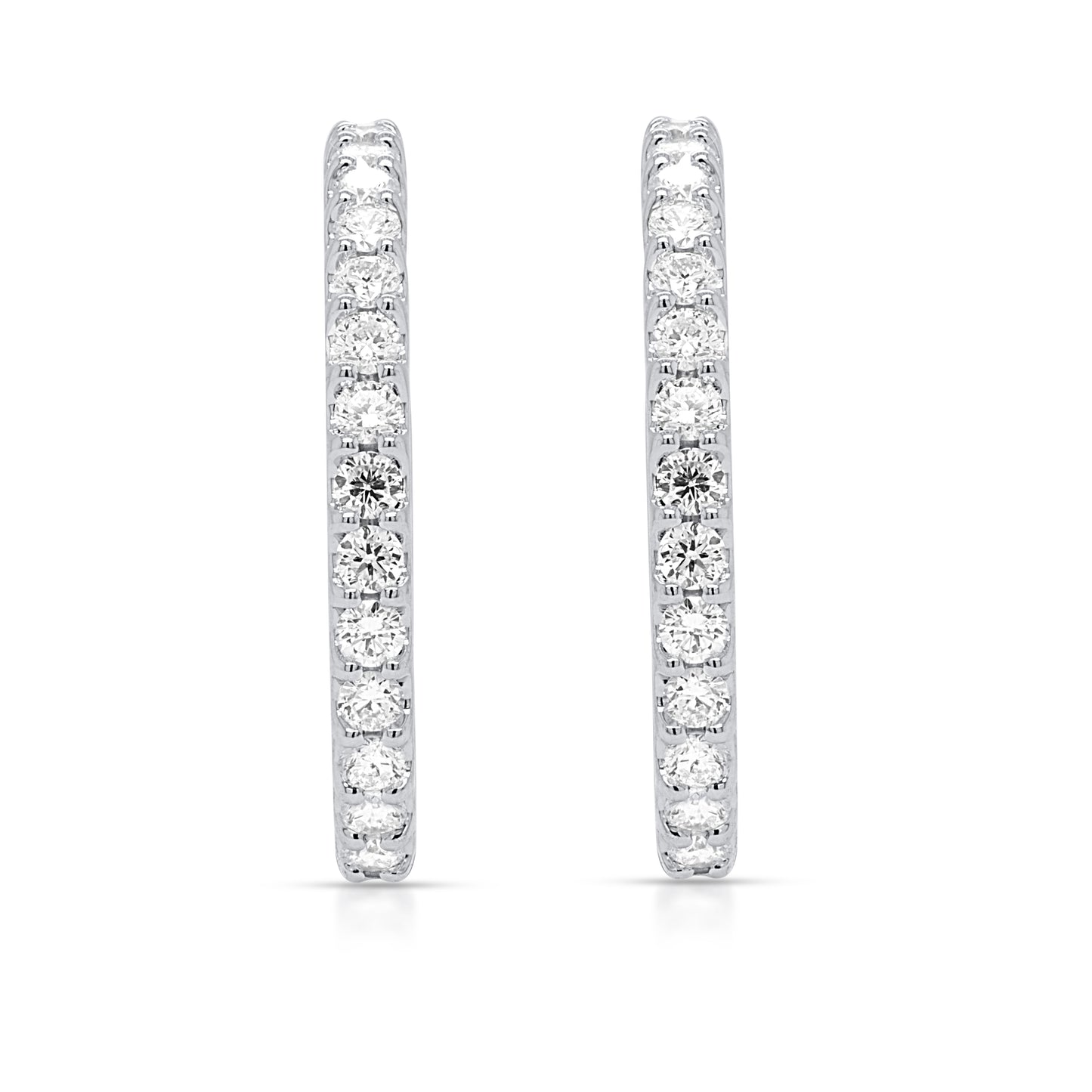 Diamond Hoop Earrings 1.00Ct