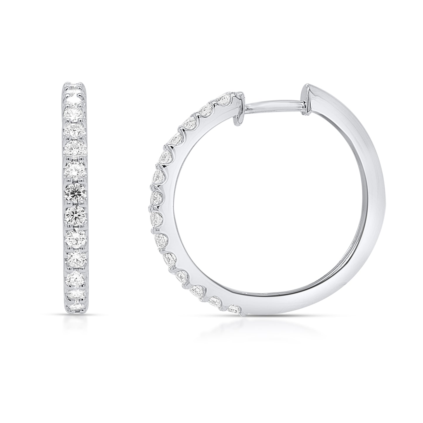 Diamond Hoop Earrings 1.00Ct