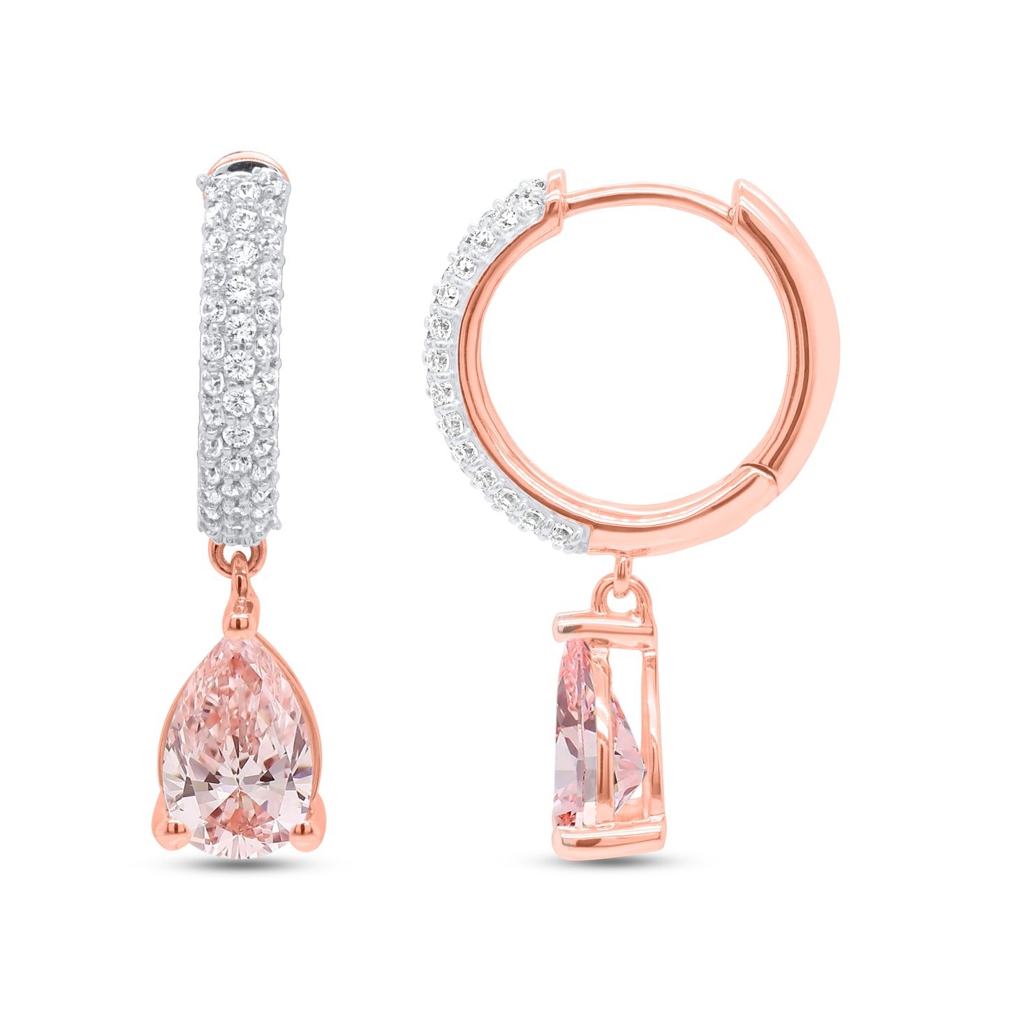 NEW: "The Muse"  2.50 ctw Lab Pink Diamond Earrings 14K