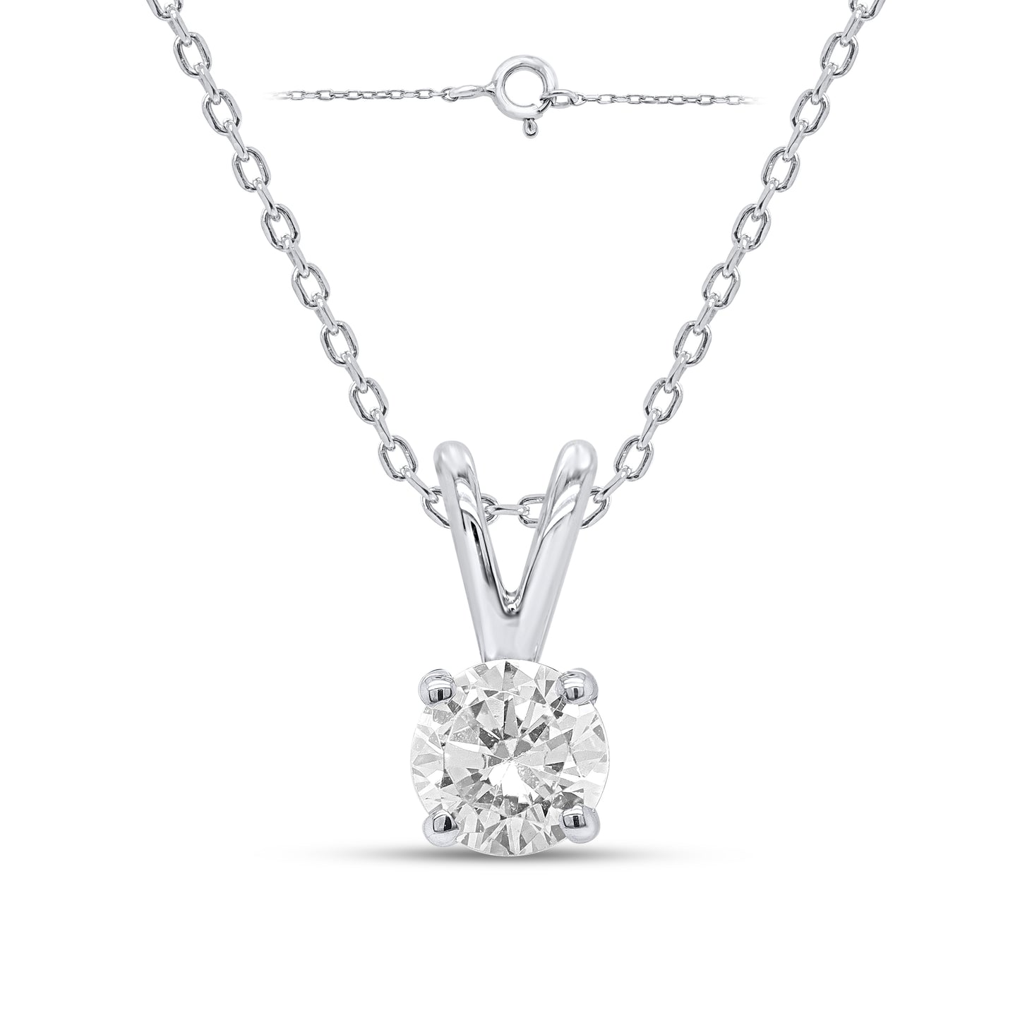 Diamond Solitaire Pendant 0.50Ct