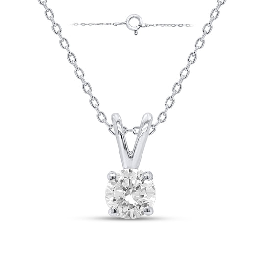 Diamond Solitaire Pendant 0.50Ct