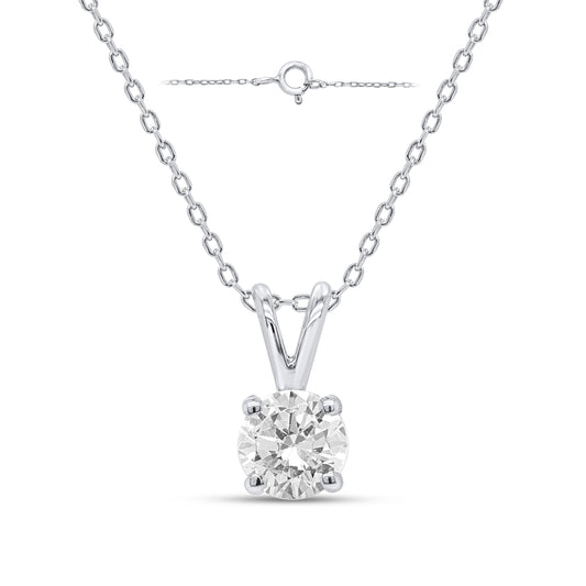 Diamond Solitaire Pendant 0.75Ct