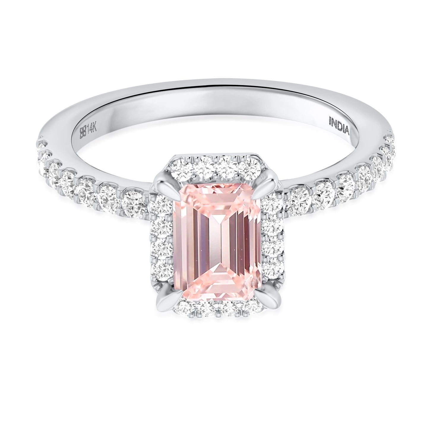NEW "Blush Empress" Lab Pink Diamond 14K Gold Ring