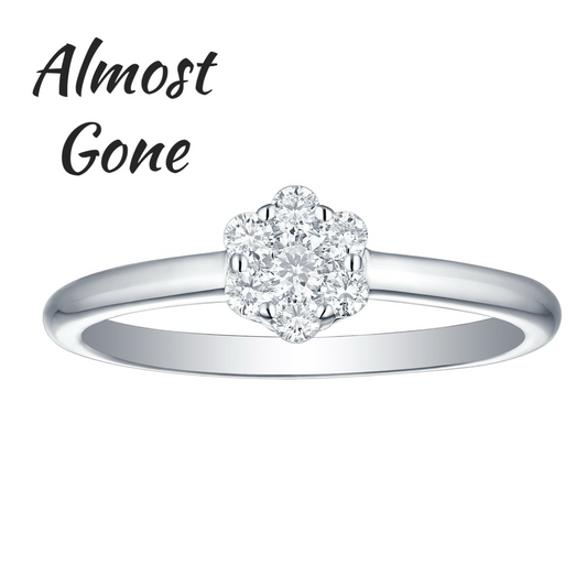 ALMOST GONE Flower Ring | 14K Gold Lab Grown Diamond Ring