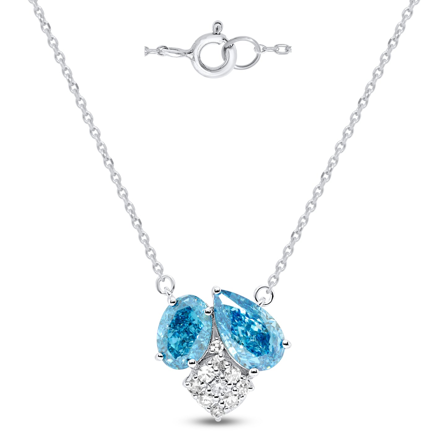 SELENE: BLUE diamond 2.48 ctw 14 Kt pendant