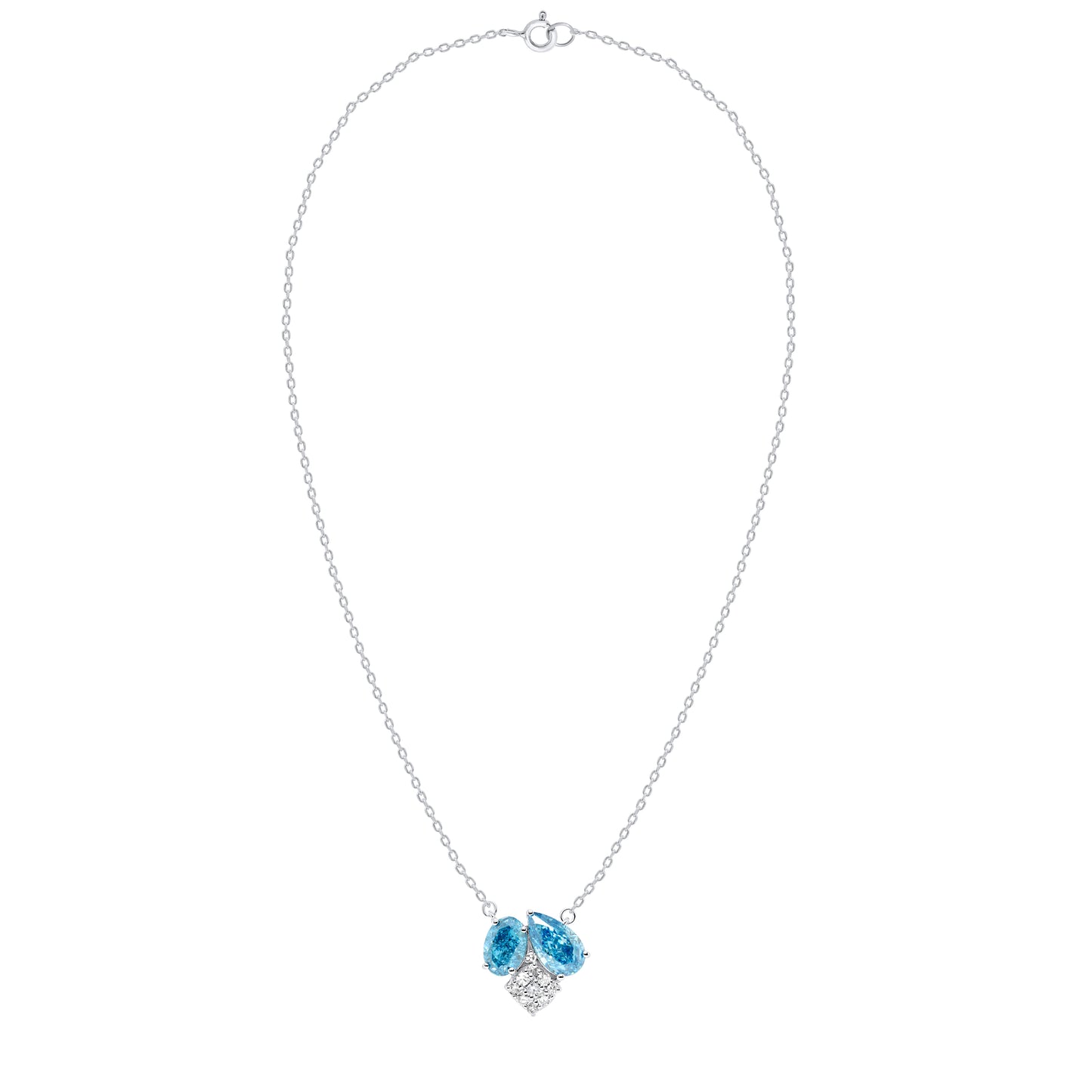 SELENE: BLUE diamond 2.48 ctw 14 Kt pendant