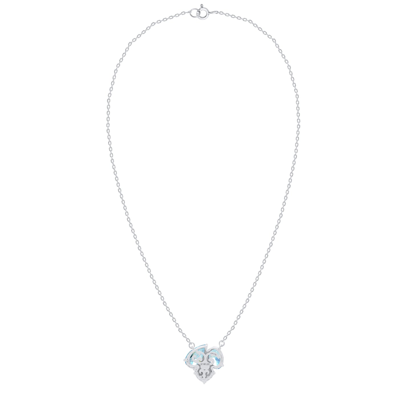 SELENE: BLUE diamond 2.48 ctw 14 Kt pendant