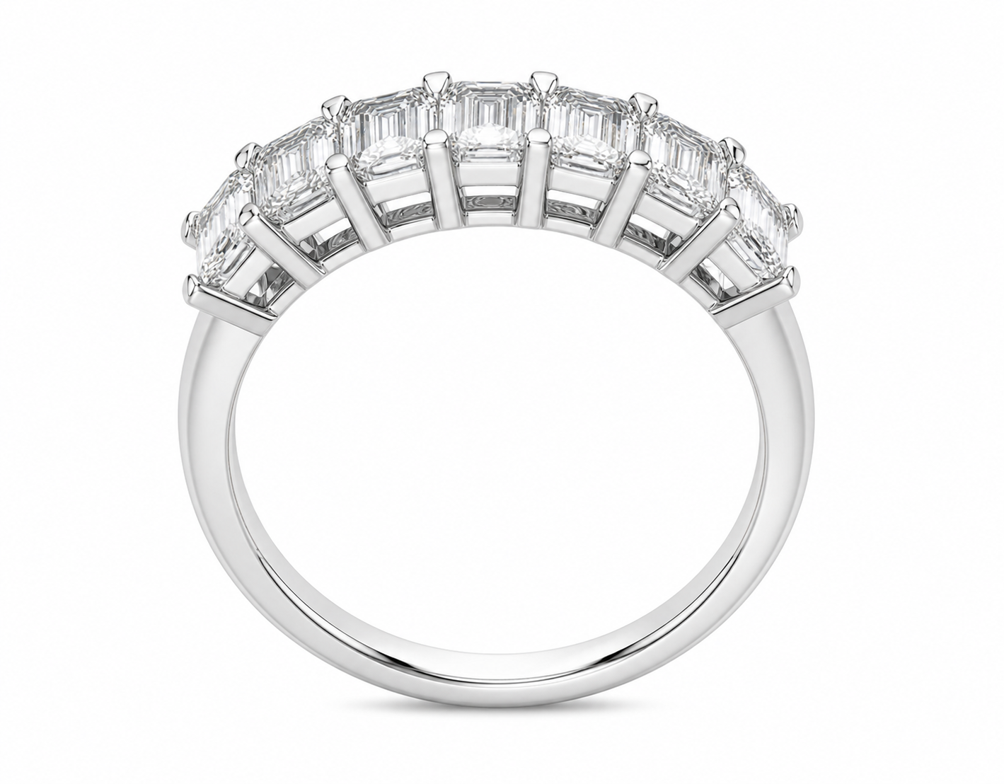 NEW: "The Empress" Emerald cut 7 stone ring 14Kt