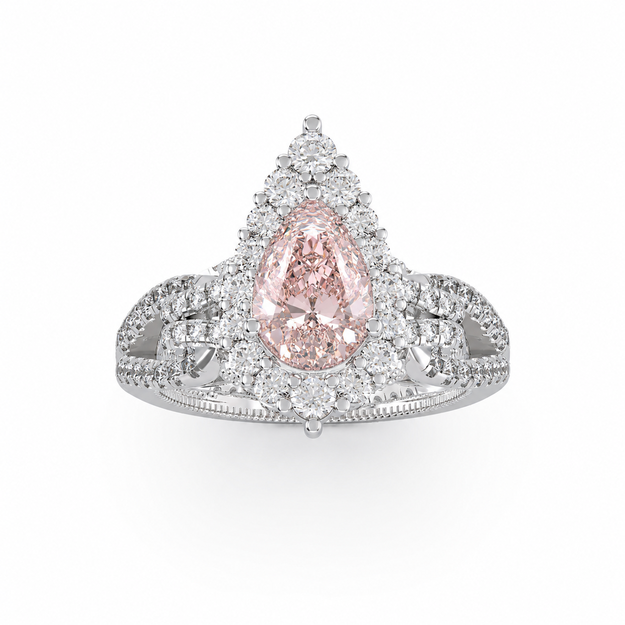 NEW: Divine Muse Fancy Pink Pear Shape 3.11 ctw