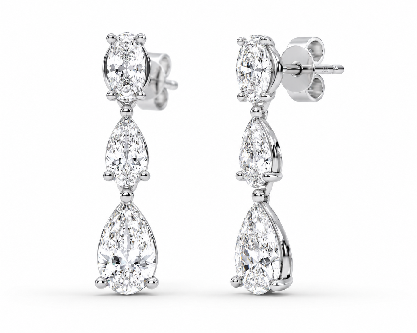 NEW: " Imperiale" 3.29 ctw Pearl/Oval 14Kt Gold earrings