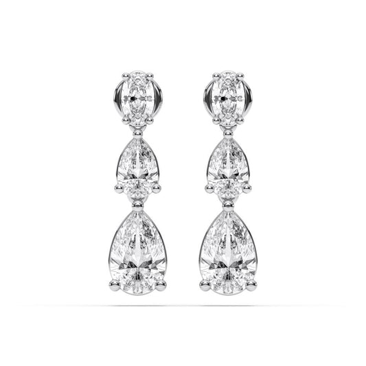 NEW: " Imperiale" 3.29 ctw Pearl/Oval 14Kt Gold earrings
