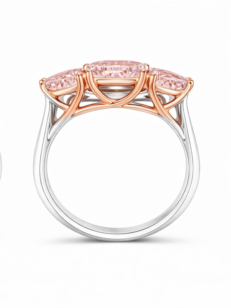 "The Empress" 9.20 ctw Lab Pink Diamond Ring