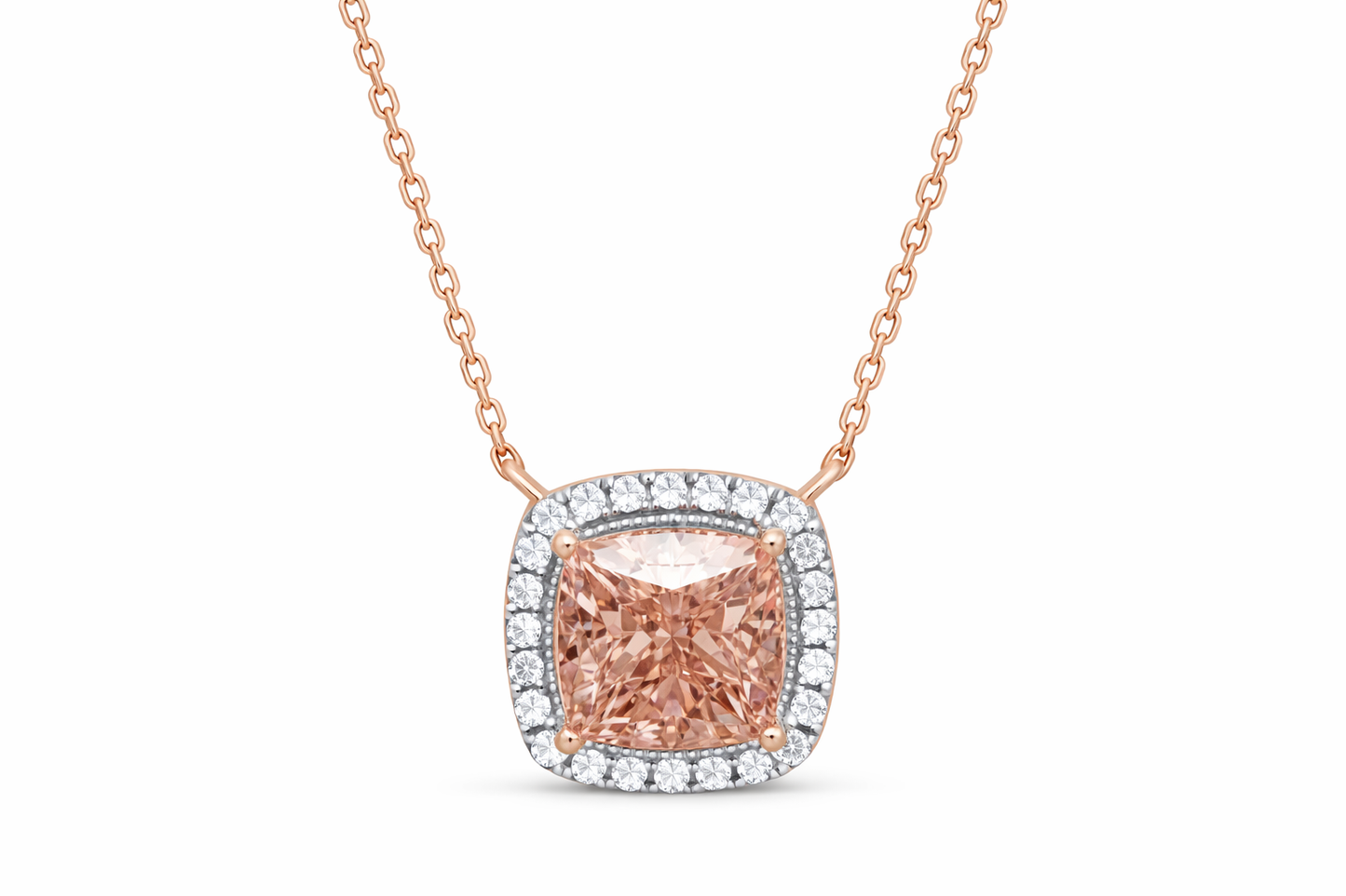 Blush Princess 3.20 ctw Pink Diamond Pendant
