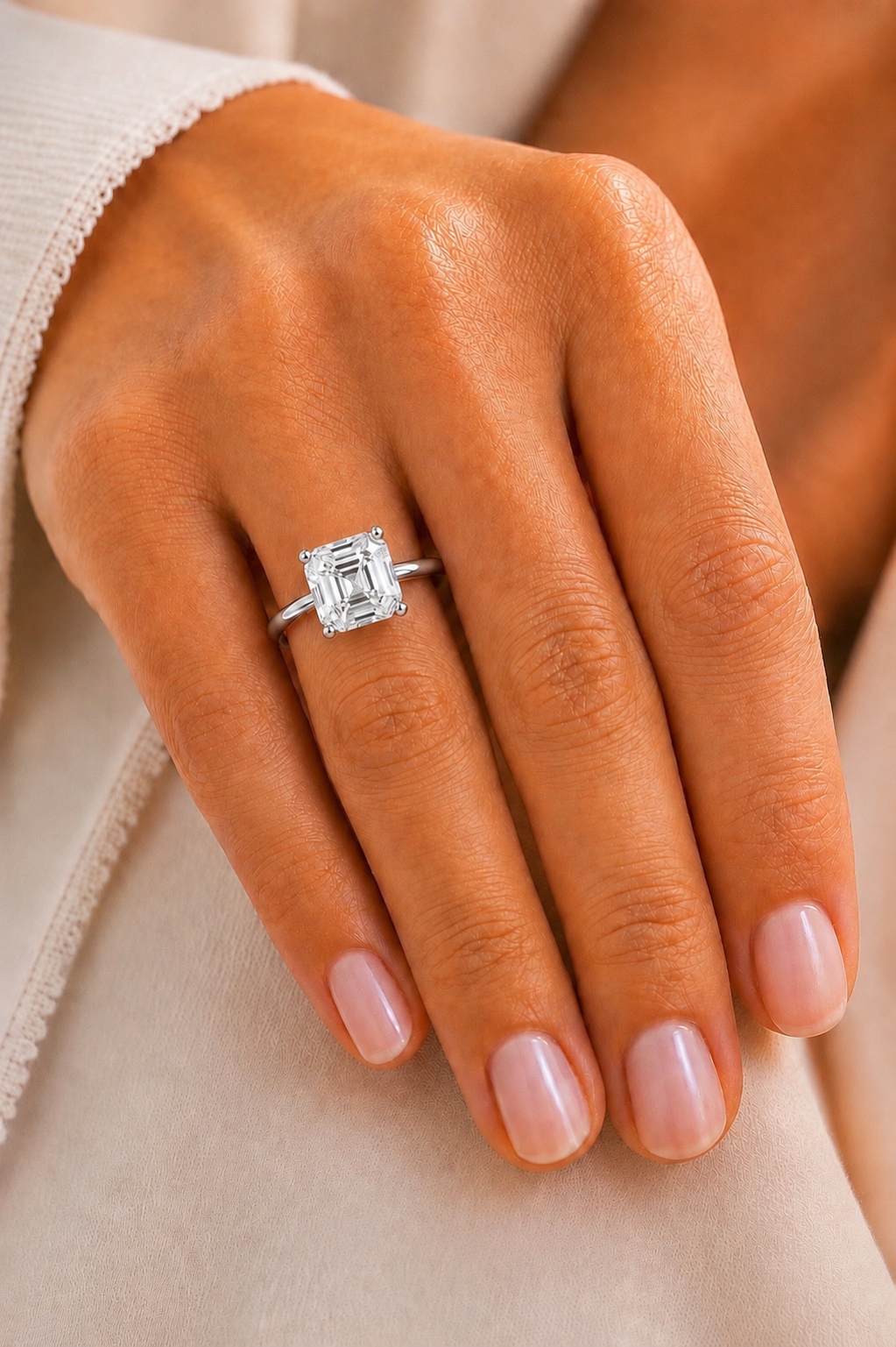 NEW: Engagement Ring 3.00 ctw Asscher Cut 14K gold