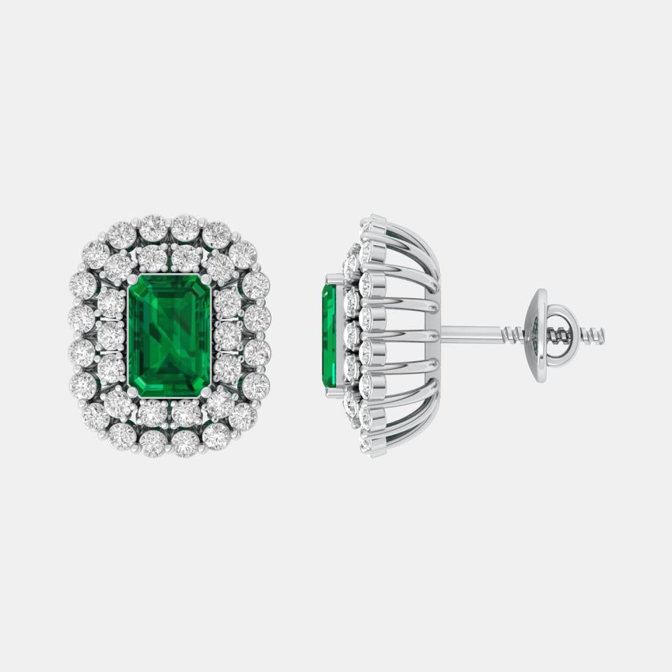 NEW: Imperiale Emerald/Diamond Earrings 1.60 ctw