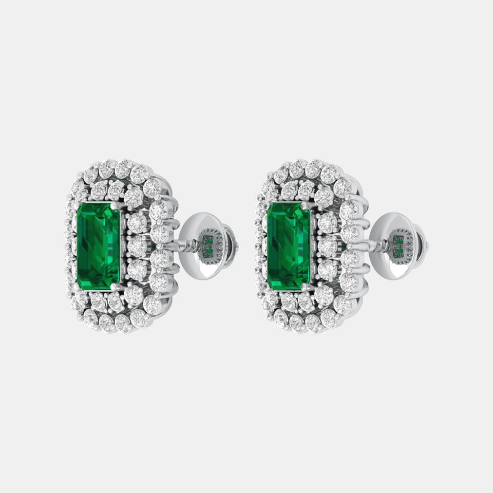 NEW: Imperiale Emerald/Diamond Earrings 1.60 ctw