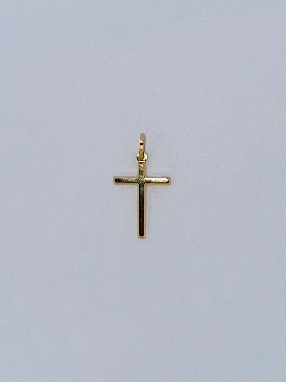 Golden Goddess - 18K Gold Cross Pendant