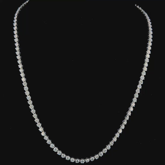 Deluxe Edition: 15.00 carats Diamond Tennis Necklace 14K gold