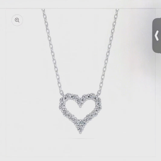 NEW: "Amora" heart diamond pendant 0.50 ctw
