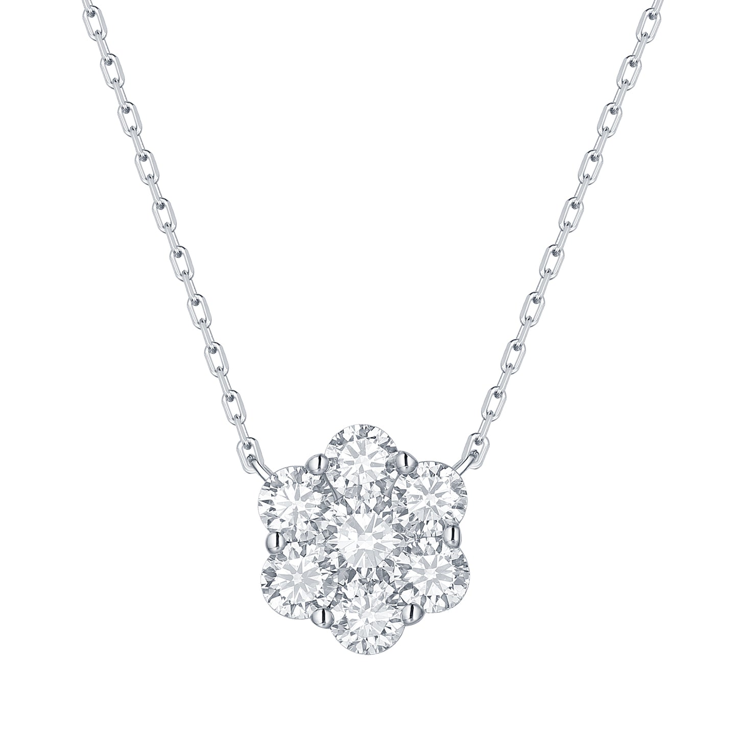 Flower Necklace | 14K Gold Lab Grown Diamond Necklace