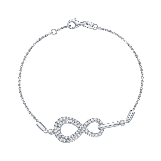 Limitless Collection Lab Grown Diamond Bracelet Bracelet Analucia Beltran Diamonds rhodium plate