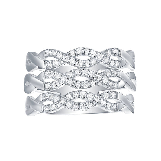 Limitless Collection Lab Grown Diamond Silver Ring Ring Analucia Beltran Diamonds Rhodium plate
