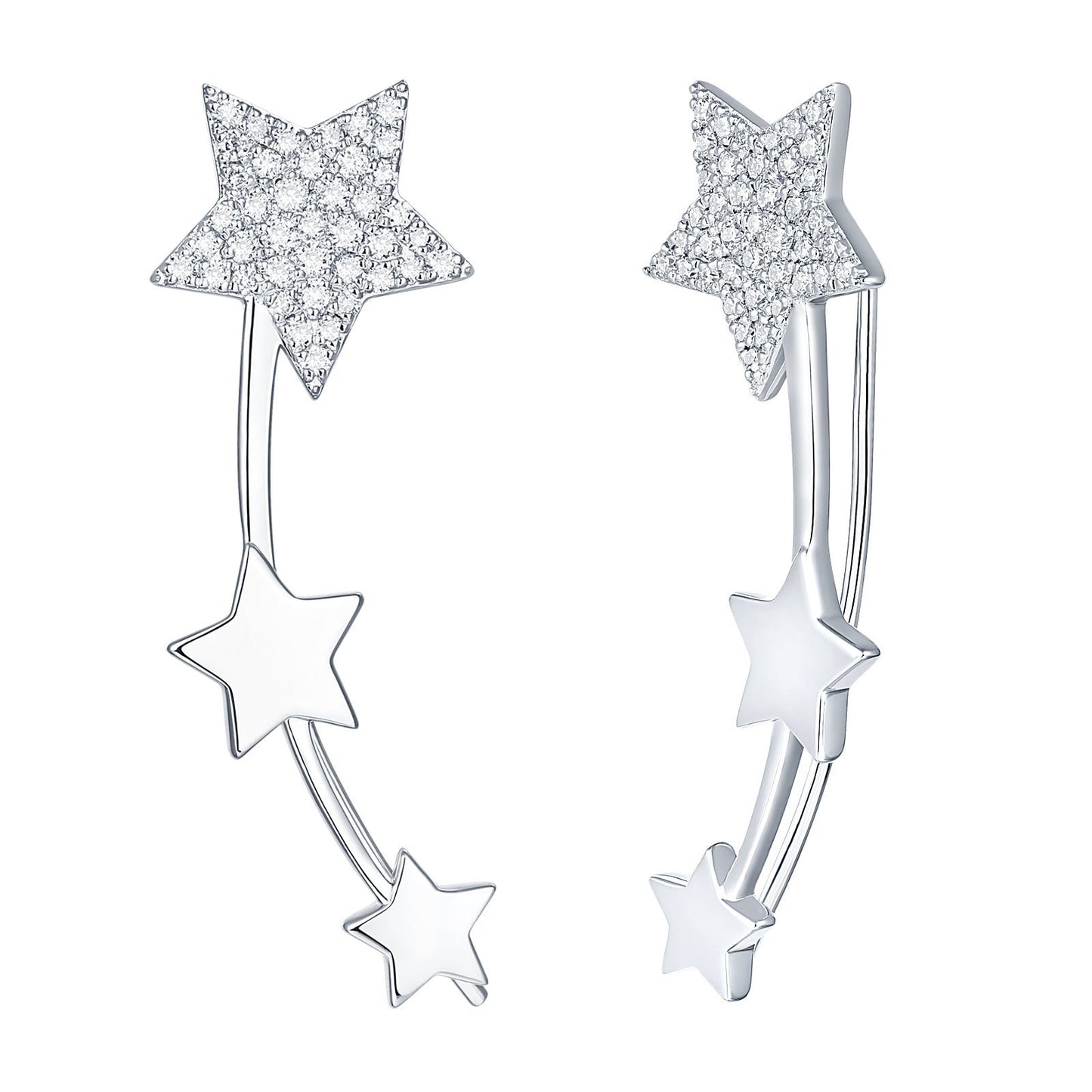 Lucky Stars Collection Lab Grown Diamonds Climber earrings Earrings Analucia Beltran Diamonds